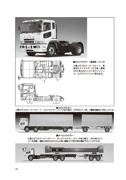 「トラクター＆トレーラーの構造」ページサンプル